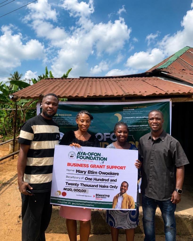 Ayaofon Foundation helps individuals and communities build sustainable futures through education, business grants, and humanitarian assistance